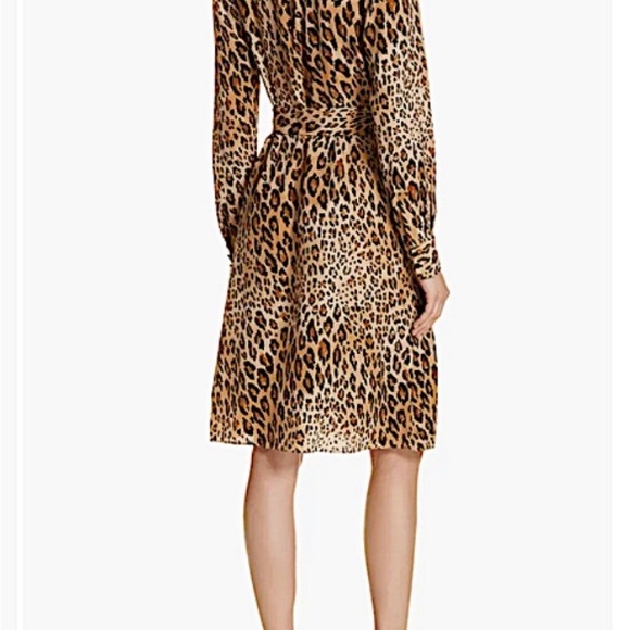 FRAME Sgt. Pepper Silk Leopard Pattern Dress, Sz L - Picture 3 of 7